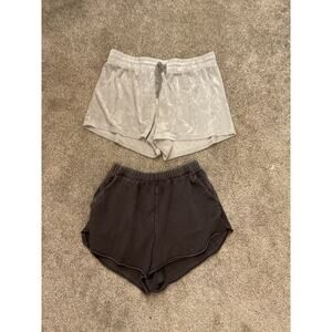 Aerie Sleep Shorts Bundle (2) Velour and Sweatshorts, M